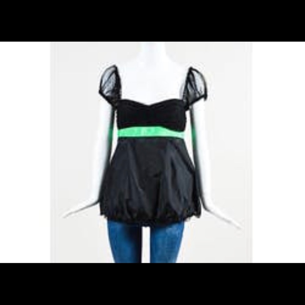 Marc Jacobs black and green top